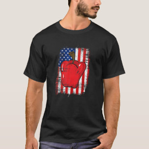 American Flag Bell Pepper Farmers Love Growing Bel T-Shirt