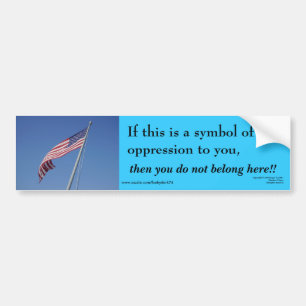 American Flag / Belong Here Bumper Sticker