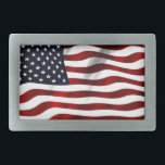 American Flag Belt Buckle<br><div class="desc">American Flag</div>