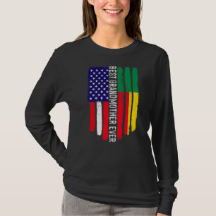 American Flag & Benin Flag Best Grandmother Ever F T-Shirt