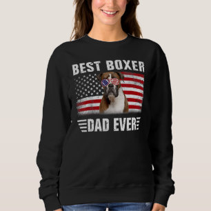 American Flag Best Boxer Dad Ever Dog Sweatshirt