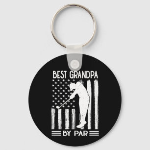 American Flag  Best Grandpa By Par Key Ring