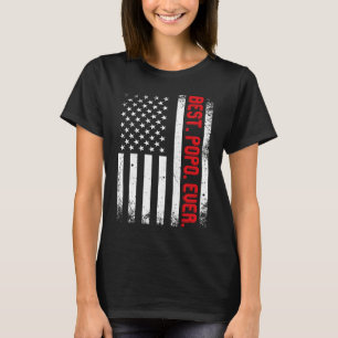 American Flag Best Popo Ever  Vintage T-Shirt