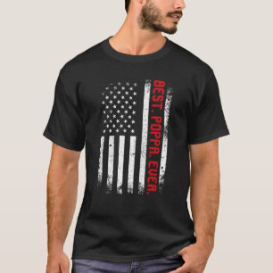 American Flag best Poppa ever Vintage T-Shirt