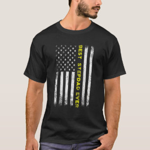 American Flag Best Stepdad Ever Fathers Day Step D T-Shirt