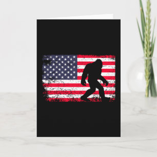 American Flag Bigfoot Card