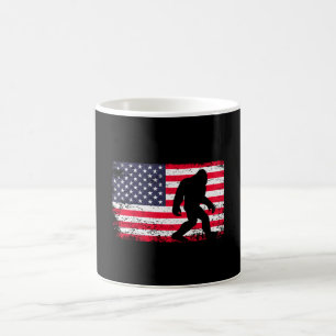 American Flag Bigfoot Coffee Mug