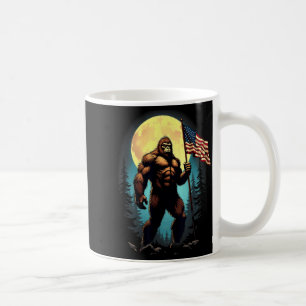 American Flag Bigfoot Sasquatch Camng Hiking Coffee Mug
