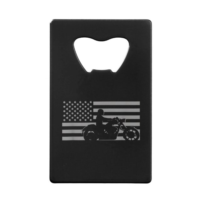 American Flag Biker Motorcycle Short Sleeve (Front)