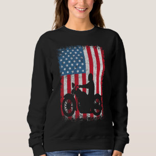 American Flag Biker Motorcycle Sweatshirt