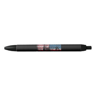 American Flag Billiard Stick Cute Table Game Funny Black Ink Pen