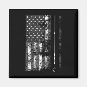 American Flag Billiard Stick Cute Table Game Funny Magnet