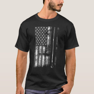 American Flag Billiard Stick Cute Table Game Funny T-Shirt