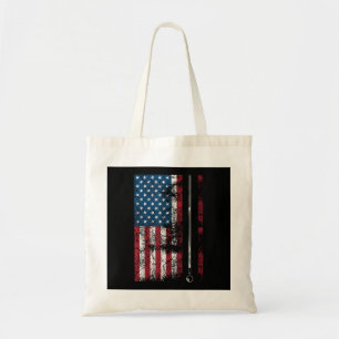 American Flag Billiard Stick Cute Table Game Funny Tote Bag