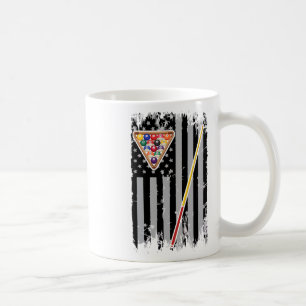 American Flag Billiard Vintage Pool Player Vintage Coffee Mug