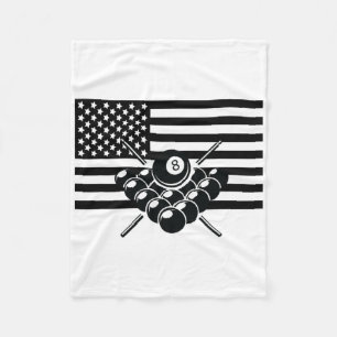 American Flag Billiards Apparel - Billiards  Fleece Blanket