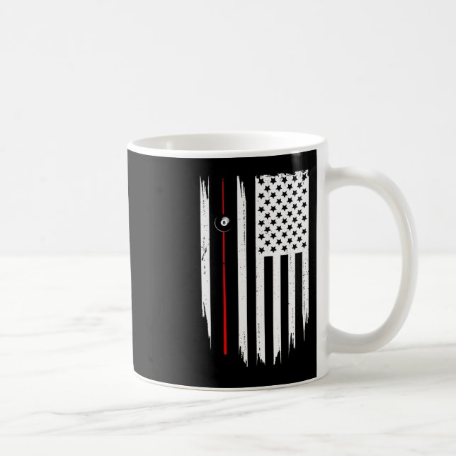 American Flag Billiards Pool Player Apparel - Bill Coffee Mug (Right)