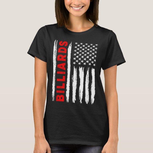 American Flag Billiards USA Men Women US Flag T-Shirt (Front)