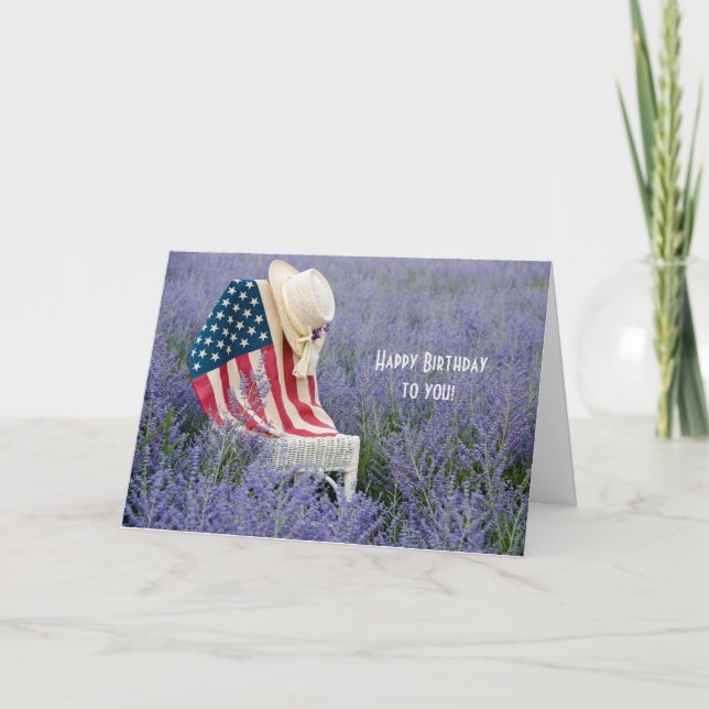 American Flag Birthday Card (Front)