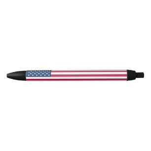 American flag black ink pen