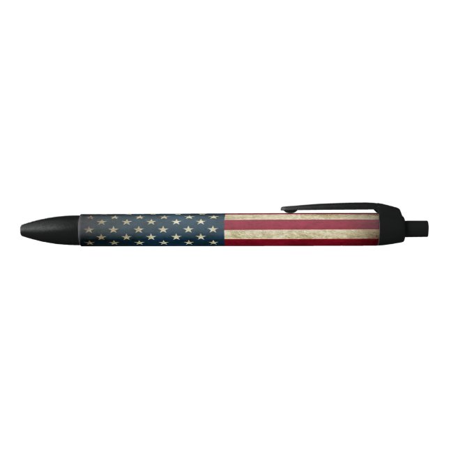 American Flag Black Ink Pen (Top)