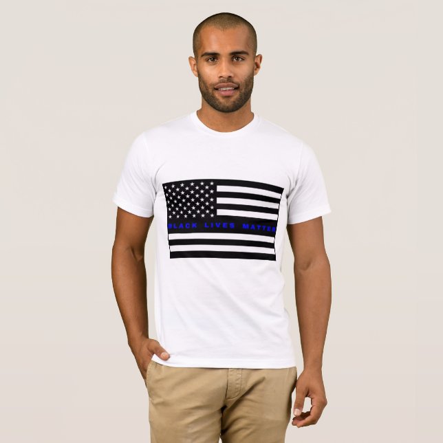 American flag Black Lives Matter shirt (Front Full)