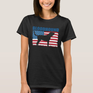 American Flag Bloodhound T-Shirt