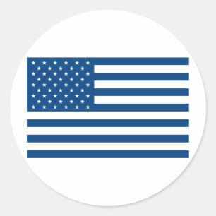 American Flag - Blue Classic Round Sticker