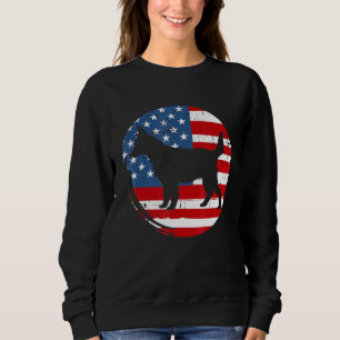 American Flag Blue Heeler Red Australian Cattle Do Sweatshirt