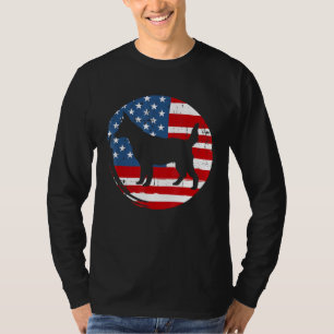American Flag Blue Heeler Red Australian Cattle Do T-Shirt
