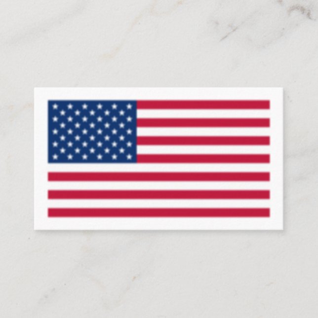 American Flag Blurred Business Card (Front)
