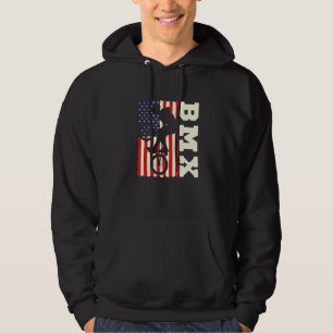 American Flag Bmx Bike Bmx Race Bmx Bicycle Rider Hoodie
