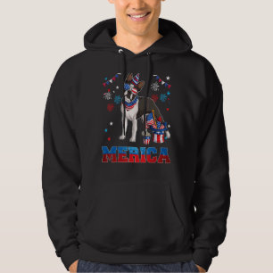 American Flag Boston Terrier Dog 4th Of July Patri Hoodie