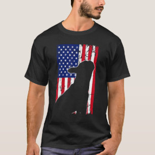 American Flag Boston Terrier Dog Dad Mum Puppy Pat T-Shirt