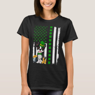 American Flag Boston Terrier Dog Funny St Patricks T-Shirt