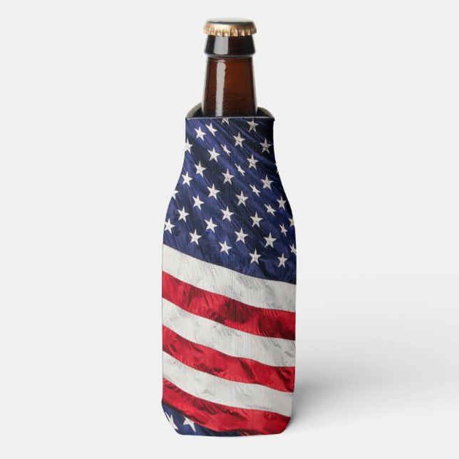 AMERICAN FLAG BOTTLE COOLER (Bottle Front)