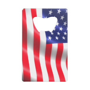 American Flag Bottle Opener Credit Card size