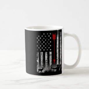 American Flag Bow Hunting Patriotic Design On Byck Coffee Mug