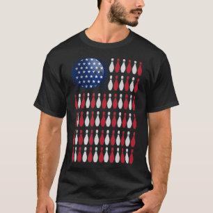 American Flag Bowling Bowler Gifts For Bowling T T-Shirt