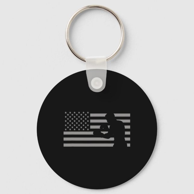 American Flag Boxer T Shirts - Boxing  Key Ring (Front)