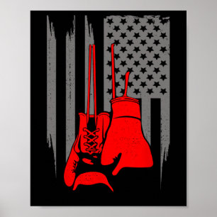 American Flag Boxing Apparel - Boxer Boxing For Wo Poster