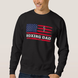 American Flag Boxing Dad Father's Day Raglan Baseb Sweatshirt
