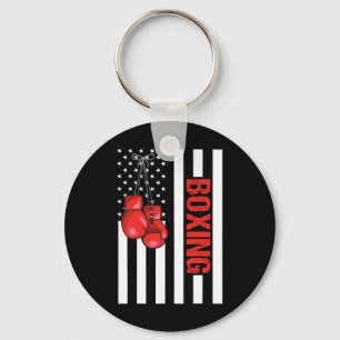American Flag Boxing Patriotic Boxing 1 Key Ring
