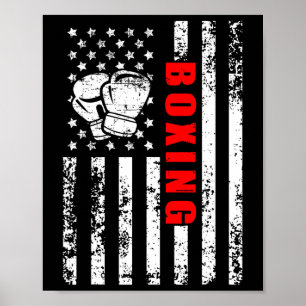 American Flag Boxing Patriotic Boxing  Poster