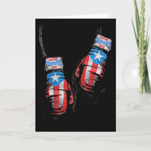 American Flag Boxing Usa Gloves Gym Boxer Fitness Card