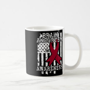 American Flag - Brain Aneurysm Survivor Coffee Mug