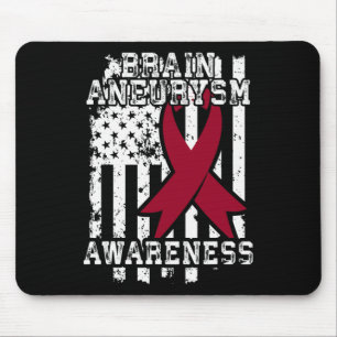 American Flag - Brain Aneurysm Survivor  Mouse Pad