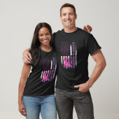 American Flag Breast Cancer And Domestic Violence T-Shirt (Unisex)