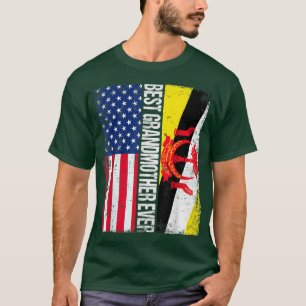 American Flag Brunei Flag Best Grandmother Ever Fa T-Shirt