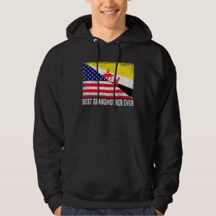 American Flag & Brunei Flag Best Grandmother Ever Hoodie